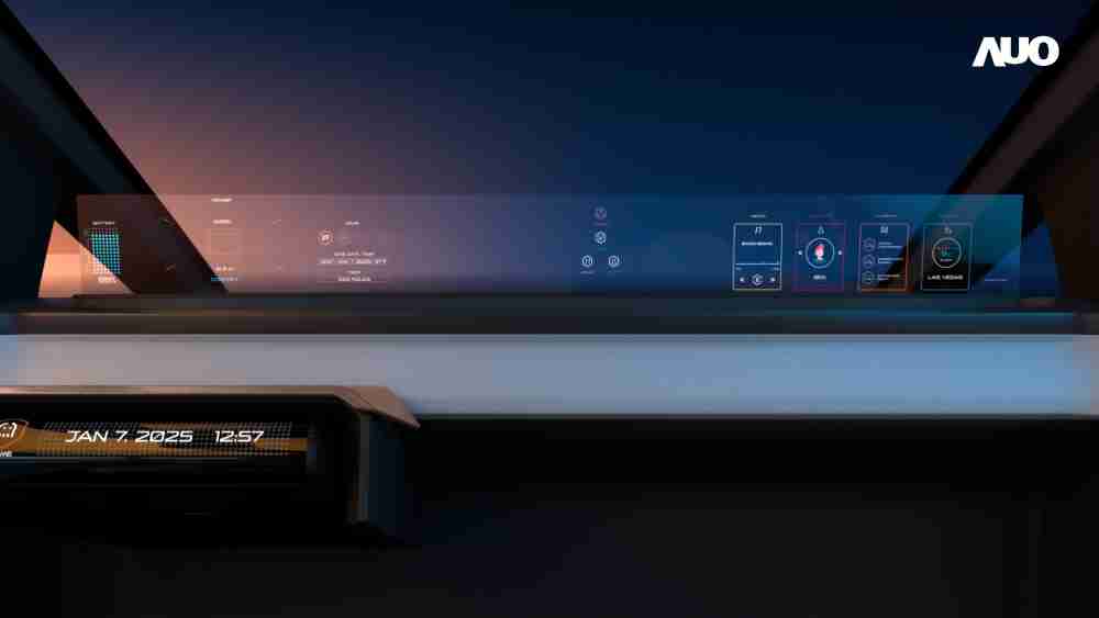 PA直营无界透明显示接口(Horizon Image Glass)透过车运算方案整合仪表板、、中控台及副驾显示器，，，一体式全景呈现，，，，提供乘用者清晰的前方视野、、、行车必要信息与娱乐功能